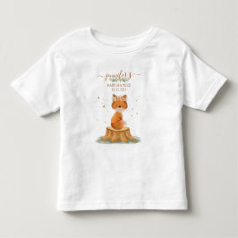 ナチュラルな狐のベビーシャワー トドラーTシャツ