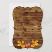 ナチュラルな秋のリース 感謝祭 招待状 (裏面)