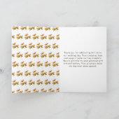 ナチュラルな秋の落ち葉ウェディング サンキューカード (内部)