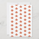 ナチュラルな秋の葉のディナーパーティー招待状 招待状 (裏面)