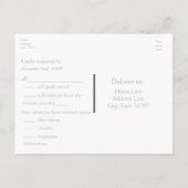 ナチュラルな納屋と木のライトの結婚式出欠確認カード インビテーションポストカード (裏面)