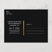 ナチュラルな納屋と木のライトの結婚式　Save The Date 案内ポストカード (裏面)