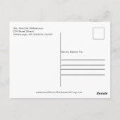 ナチュラルな納屋のひまわりウッドライトエンゲージパーティー ポストカード (裏面)