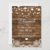 ナチュラルな紐の明かりの還暦パーティー招待状 招待状 (正面)