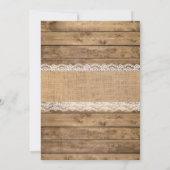 ナチュラルな紐の照明とひまわりのウェディングフォト 招待状 (裏面)