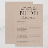 ナチュラルな結婚前お祝いゲーム (正面/裏面)