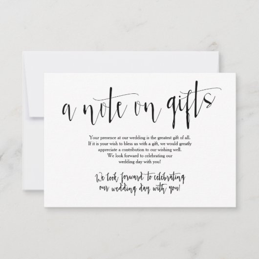 ナチュラルな結婚式のギフトカード 招待状 (正面)