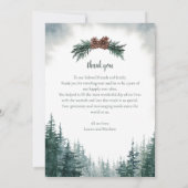 ナチュラルな結婚式の写真挿入感謝カード 招待状 (裏面)