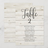 ナチュラルな結婚式の席次表。モダンカントリー 招待状 (正面/裏面)