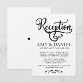 ナチュラルな結婚式の招待状カード エレガントなスクリプト 招待状 (正面/裏面)