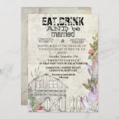 ナチュラルな結婚式の招待状カード 招待状 (正面/裏面)