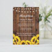 ナチュラルな結婚式の招待状 ひまわり 木 招待状 (スタンド正面)