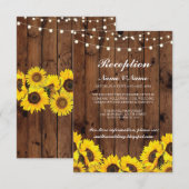 ナチュラルな結婚式の招待状 ひまわり 木 招待状 (正面/裏面)