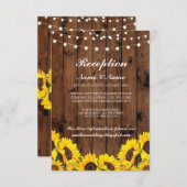 ナチュラルな結婚式の招待状 サンフラワーの木のウェディング 招待状 (正面/裏面)