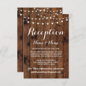 ナチュラルな結婚式の招待状 木製 ライト エンクロージャーカード (正面/裏面)