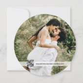 ナチュラルな結婚式の発表 木目調の節約日付写真 招待状 (裏面)