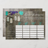 ナチュラルな結婚式前パーティー スキャッターゴリーズ ラブ ゲーム (正面/裏面)