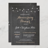 ナチュラルな結婚記念日ライトパーティ招待状 招待状 (正面/裏面)