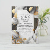 ナチュラルな美しさを重ねたストーンと大理石のウェディングシャワーのお誘い 招待状 (スタンド正面)