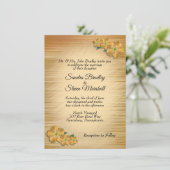 ナチュラルな花のウェディング招待状 招待状 (スタンド正面)