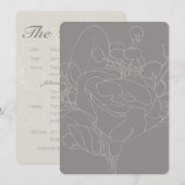 ナチュラルな花の結婚式招待状挿入ページ（Natural） 招待状 (正面/裏面)