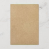 ナチュラルな花柄のクラフト結婚式の願い事の井戸 エンクロージャーカード (裏面)