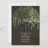 ナチュラルな苔むしたライトの木の結婚式招待状 招待状 (裏面)
