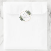 ナチュラルな葉のブルーガムユーカリ感謝 ラウンドシール (バッグ)