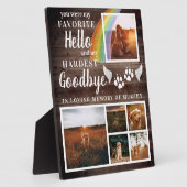 ナチュラルな足跡　ペットの思い出　写真入りオリジナルメモリアル フォトプラーク (側面)