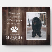 ナチュラルな足跡 個別のペットメモリアル写真 フォトプラーク (正面)