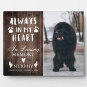 ナチュラルな足跡 個別のペットメモリアル フォト フォトプラーク (正面)