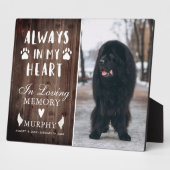 ナチュラルな足跡 個別のペットメモリアル フォト フォトプラーク (側面)