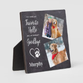 ナチュラルな足跡 個別のペットメモリアル フォト フォトプラーク (正面)