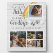 ナチュラルな足跡 個別のペットメモリアル フォト フォトプラーク (正面)