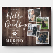 ナチュラルな足跡 個別のペットメモリアル フォト フォトプラーク (正面)