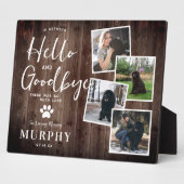 ナチュラルな足跡 個別のペットメモリアル フォト フォトプラーク (側面)