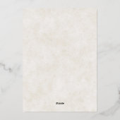 ナチュラルな野生の花の結婚式 箔招待状 (裏面)