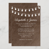 ナチュラルな雰囲気のガーランドのウェディング招待状 招待状 (正面/裏面)