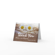 ナチュラルな雰囲気のダイジー結婚式感謝カード