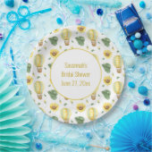 ナチュラルな風船とひまわり ウェディング ペーパープレート (パーティー)