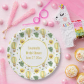 ナチュラルな風船とひまわり ウェディング ペーパープレート (パーティー)