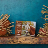 ナチュラルな馬の記念プレート ラスティック エクストリアン キープセイク フォトプラーク (側面)