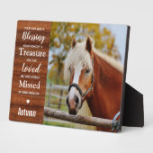ナチュラルな馬の記念プレート ラスティック エクストリアン キープセイク フォトプラーク (側面)