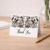 ナチュラルな鳥の枝の折り紙グリーティングカードセット サンキューカード