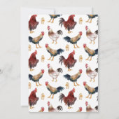 ナチュラルな鶏のベビーシャワー招待状 招待状 (裏面)