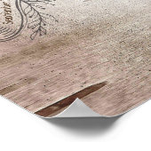 ナチュラルな鹿と枝のビーチの結婚式バナー ポスター (角)