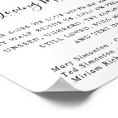 ナチュラルな黄色のひまわり結婚式追悼看板 ポスター (角)