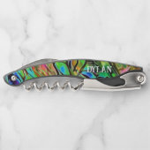 ナチュラルアバロシェルパウアパーソナライズされた ソムリエナイフ (裏面)