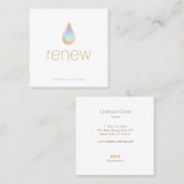 ナチュラルアロマセラピースキンケア&ウェルネススパ スクエア名刺 (正面/裏面)