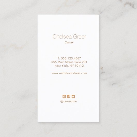 ナチュラルアロマセラピースキンケア&ウェルネススパ 名刺 (裏面)